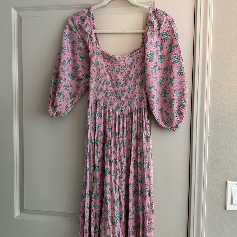 Urban Outfitters Midi Floral Tie Back Dress